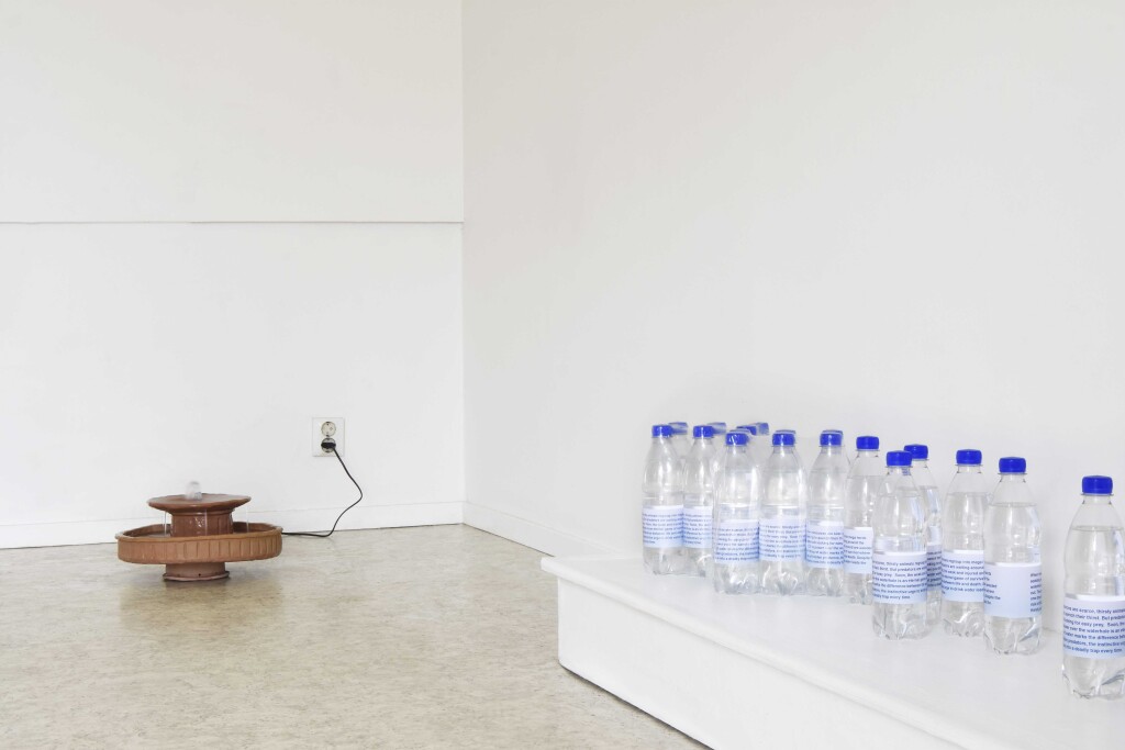 water bottle fountain clay