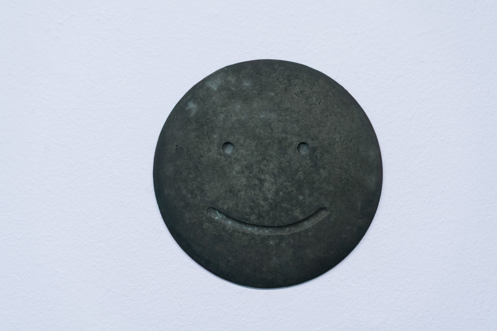 bronze, smiley rating scale, sculpture